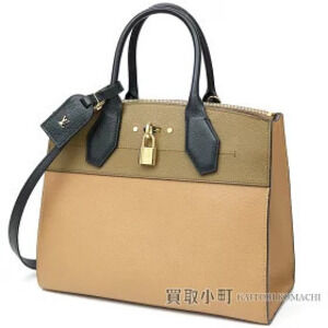 Louis Vuitton City Steamer Taurillon Leather Sesame Kombu Noir Black Shoulder